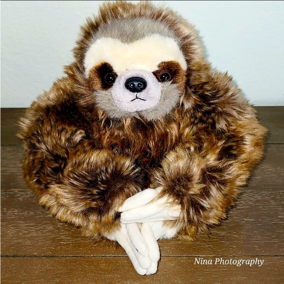 Toys Aurora World Plush Three Toe Sloth Costa Rica Stuffed Animal
